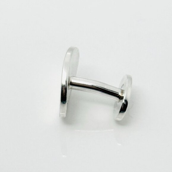 Return to Tiffany Oval Cufflink in Sterling Silver 1 Single Replacement For Lost - Picture 5 of 6